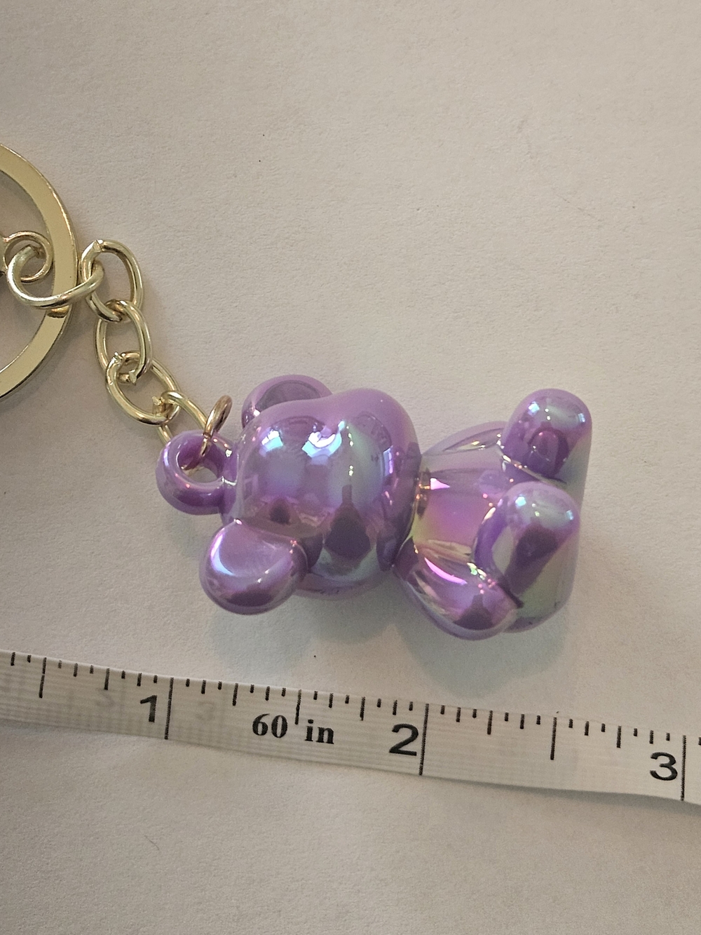 NWT Iridescent Purple Bear Keychain - Picture 5 of 6